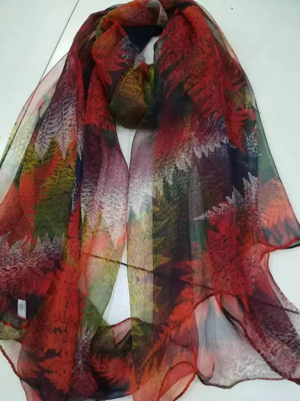 [BYSIFA] Ladies Silk Scarf Shawl New Long Scarves Fashion Brand Scarves Elegant Purple Blue Neck Scarf Beach Shawl Cover-Ups
