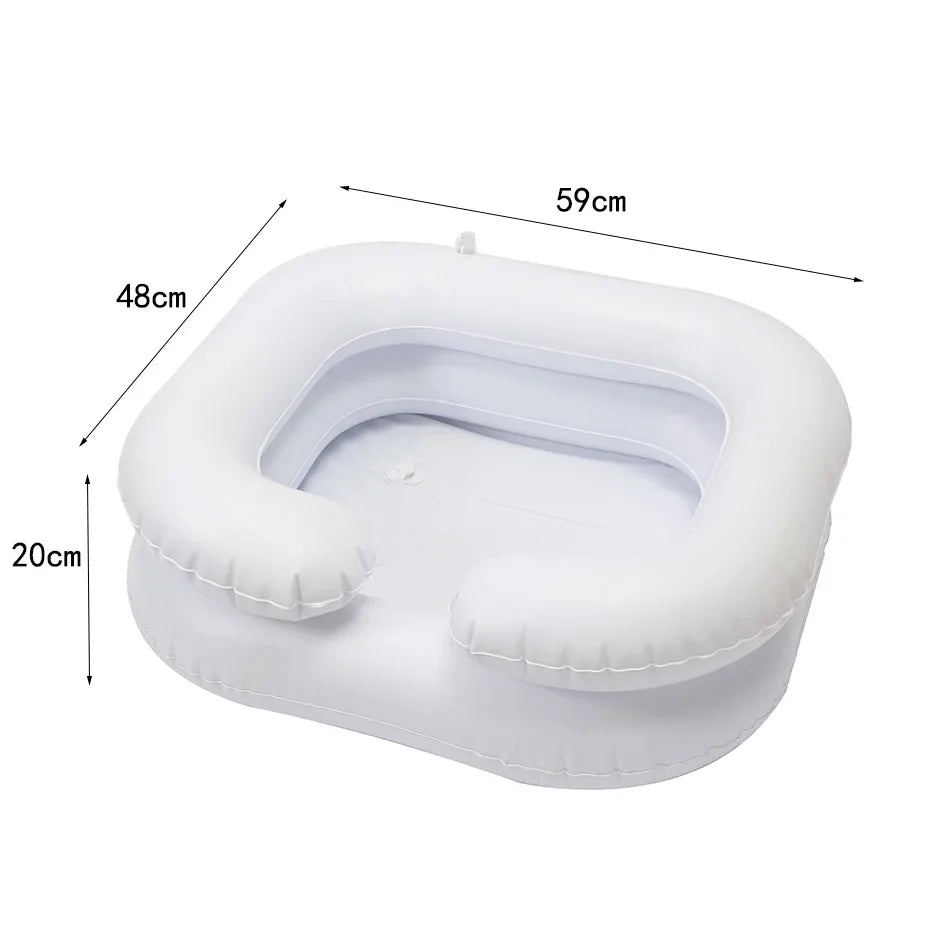 Inflatable Portable Shampoo Basin Hair Washing Basin for Bedridden Disabled Injured Hair Wash Tubat Home Sink Hair Care