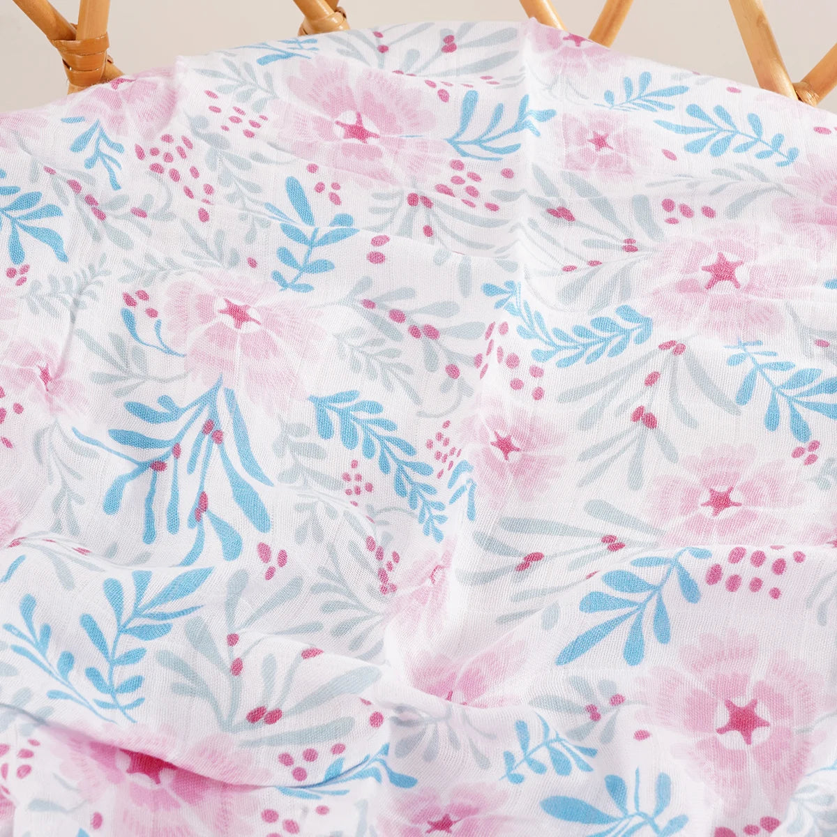 HappyFlute  Bamboo Cotton Baby Muslin Swaddle Baby Blanket Soft Baby Towel Wrap