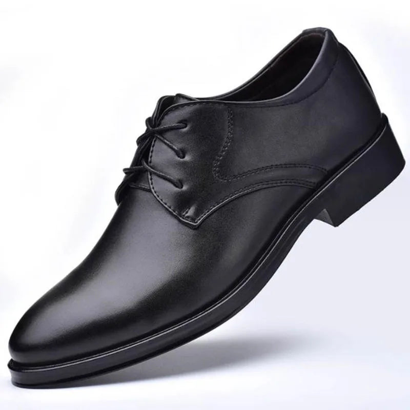 Men's Shoes Black Leather Formal Shoes for Men Oxfords Male Wedding Party Office Business Shoe Man Zapatos De Hombre Plus Size