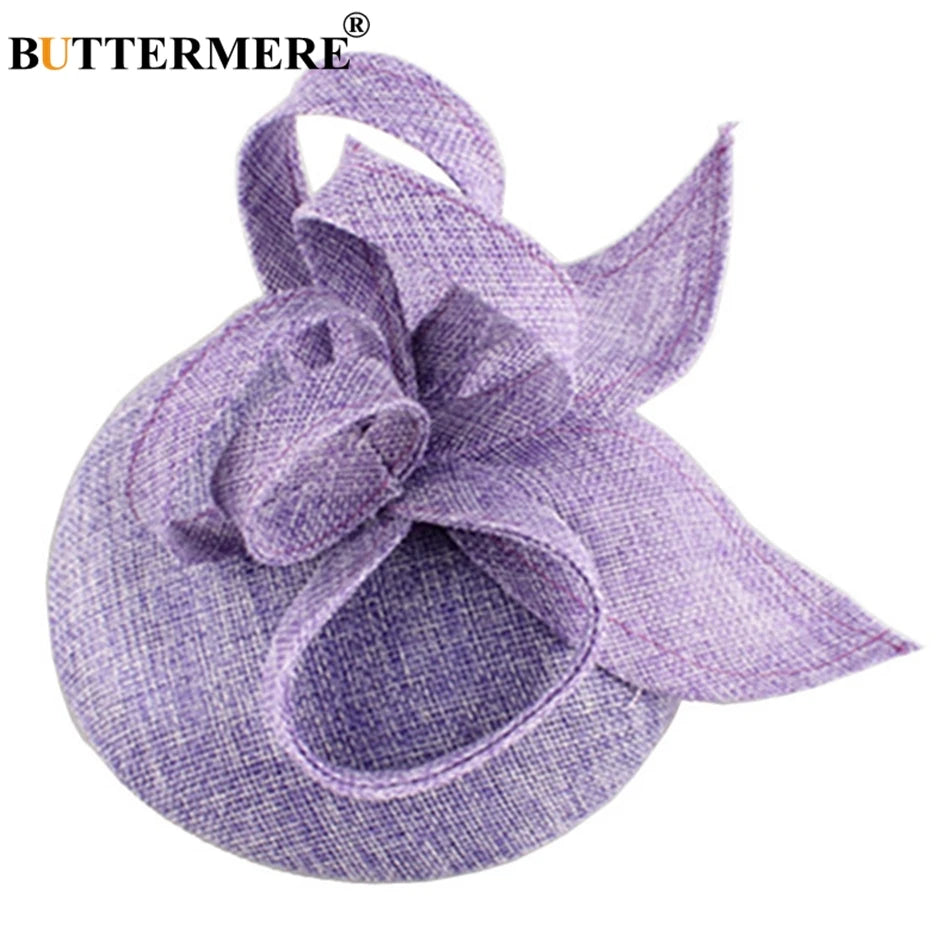 BUTTERMERE Women Fedora Ladies Hats Linen Bride Hat Veil Female Elegant Wedding Party Vintage Pillbox Hat Church Hats Woman Hat