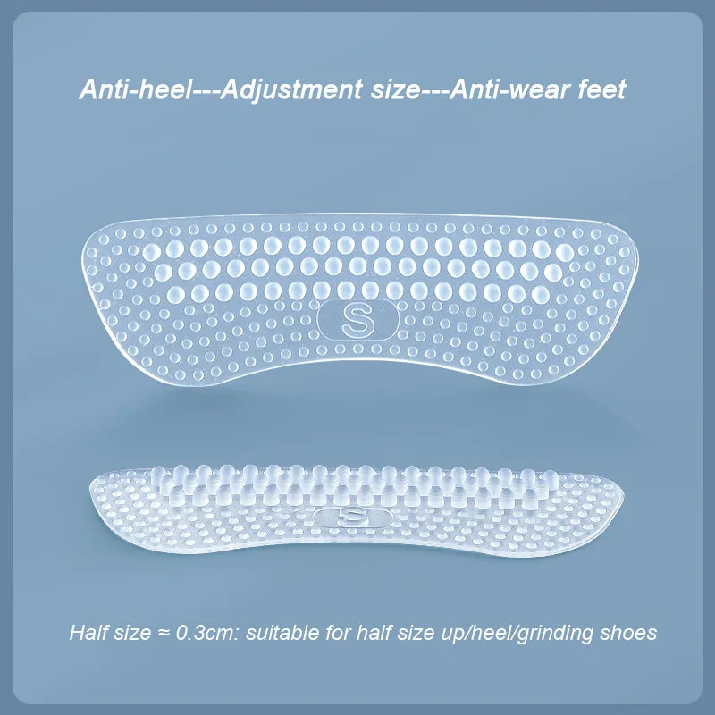 Upgrade Silicone Heel Stickers Heels Grips for Women Men Anti Slip Heel Cushions Non-Slip Inserts Pads Foot Heel Care Protector
