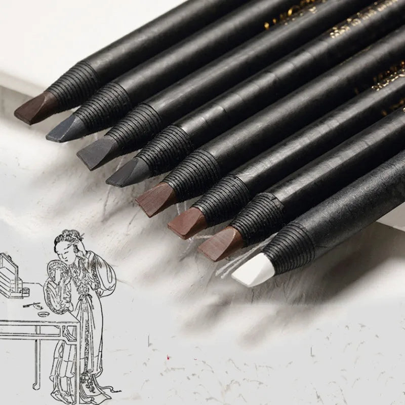 Hard Core Pull Line Fog Eyebrow Pencil Permanent Makeup White Eyeliner Waterproof Natural Long-Lasting for Makeup Artists - My Store