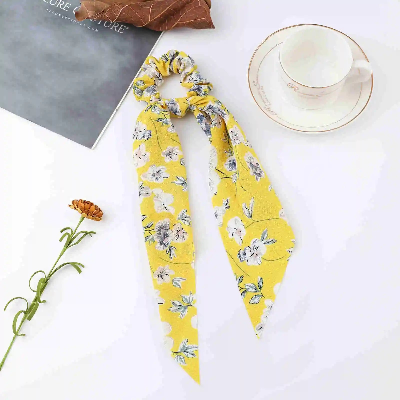 Fashion Dots Scrunchies Long Hair Rope Korean Hair Ties for Women Ponytail Scarf Sweet Elastic Hair Band Hair Accessories
