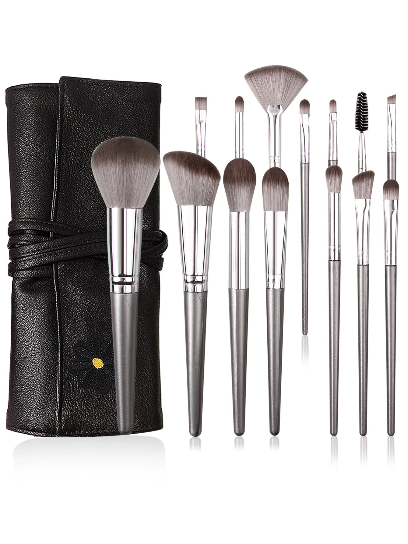 Professional Makeup Tools Set 15PCS Foundation Makeup Brush Face Wash Brush Set 9PCS Makeup Sponge Remover Puffs 1PCS Makeup Bag - My Store