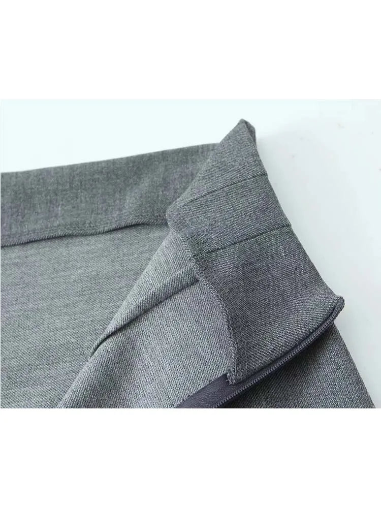 TRAF Office Skirt Women High Waist Long Skirts for Women Stylish Spring Autumn Straight Skirt Streetwear Back Slit Woman Skirts