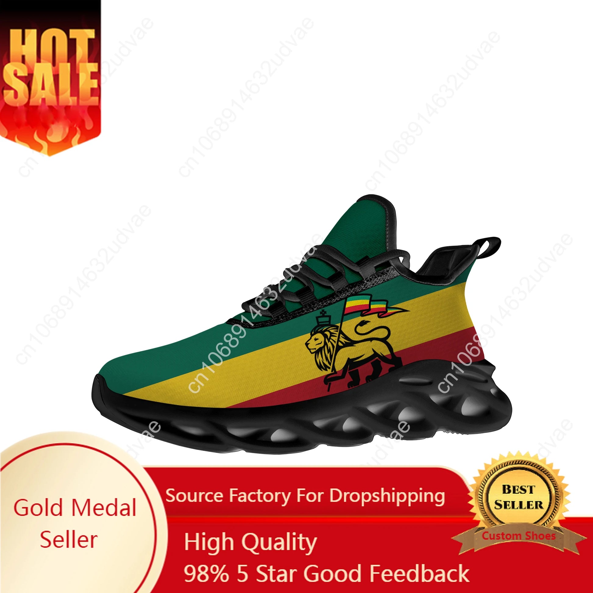 Reggae Rastafarian Rasta Rastafari Lion of Judah Flats Sneakers Mens Womens Sports Running Shoes Sneaker Customized Made Shoe