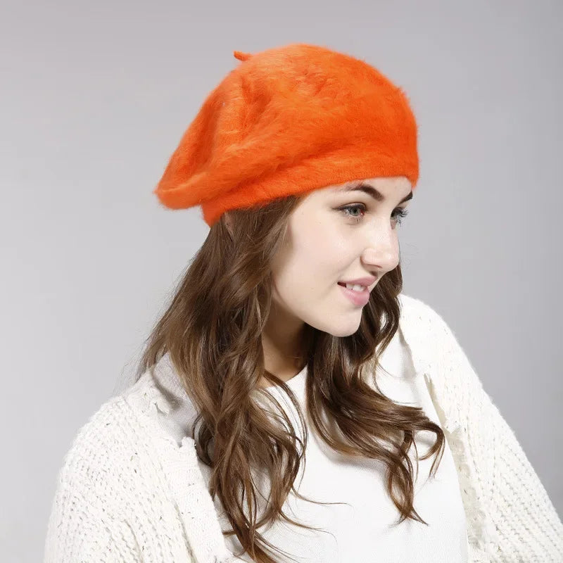 Hat Women Lady Winter Imitation Rabbit Hair Hat New Winter Wool Hat Thickened Warm Knit Hat Hats for Women Hats Cap for Women