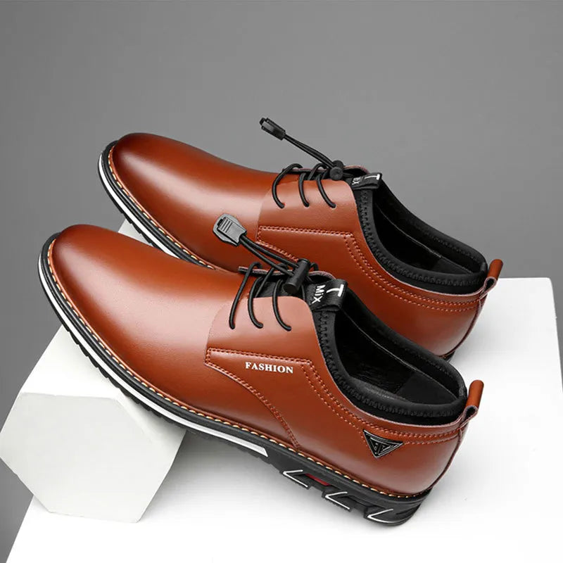 British Casual Single Shoes Leather Shoes Formal Shoes New Men Shoes Leather Cowhide Leather Shoes Men Comfortable Low-Top