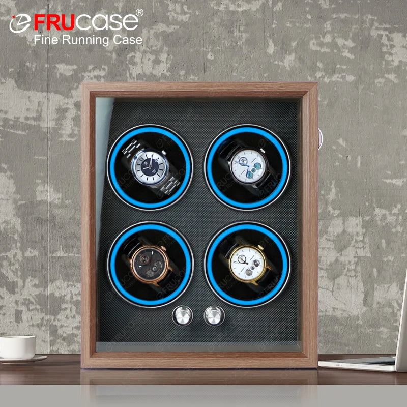 FRUCASE Watch Winder for Automatic Watches Watches Box Jewelry Watch Display Collector Storage With LED