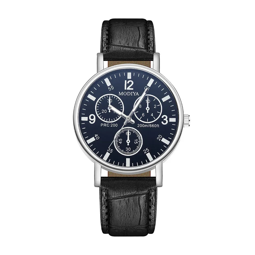 Men's Watches Business Wrist Watch Luxury Leather Strap Analog Watches Quartz Wristwatches Clock Men Women Casual Simple Watch