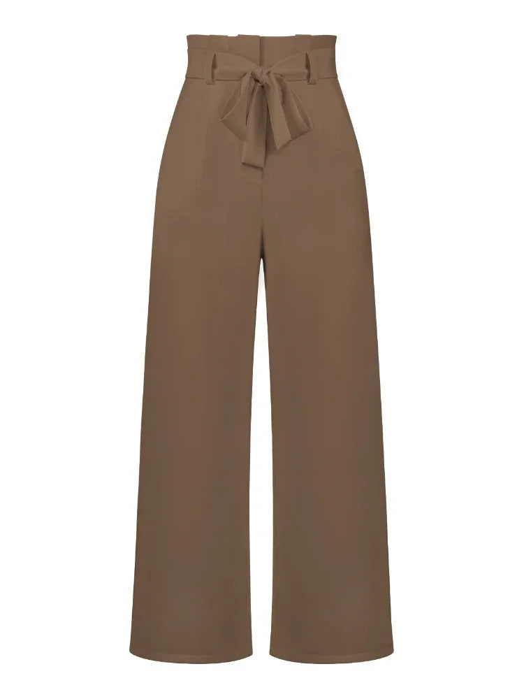 Fashion New in Women's Pants Casual Workplace Loose Women Pant Versatile Straight Broad Leg High Waist Pants Women Clothing