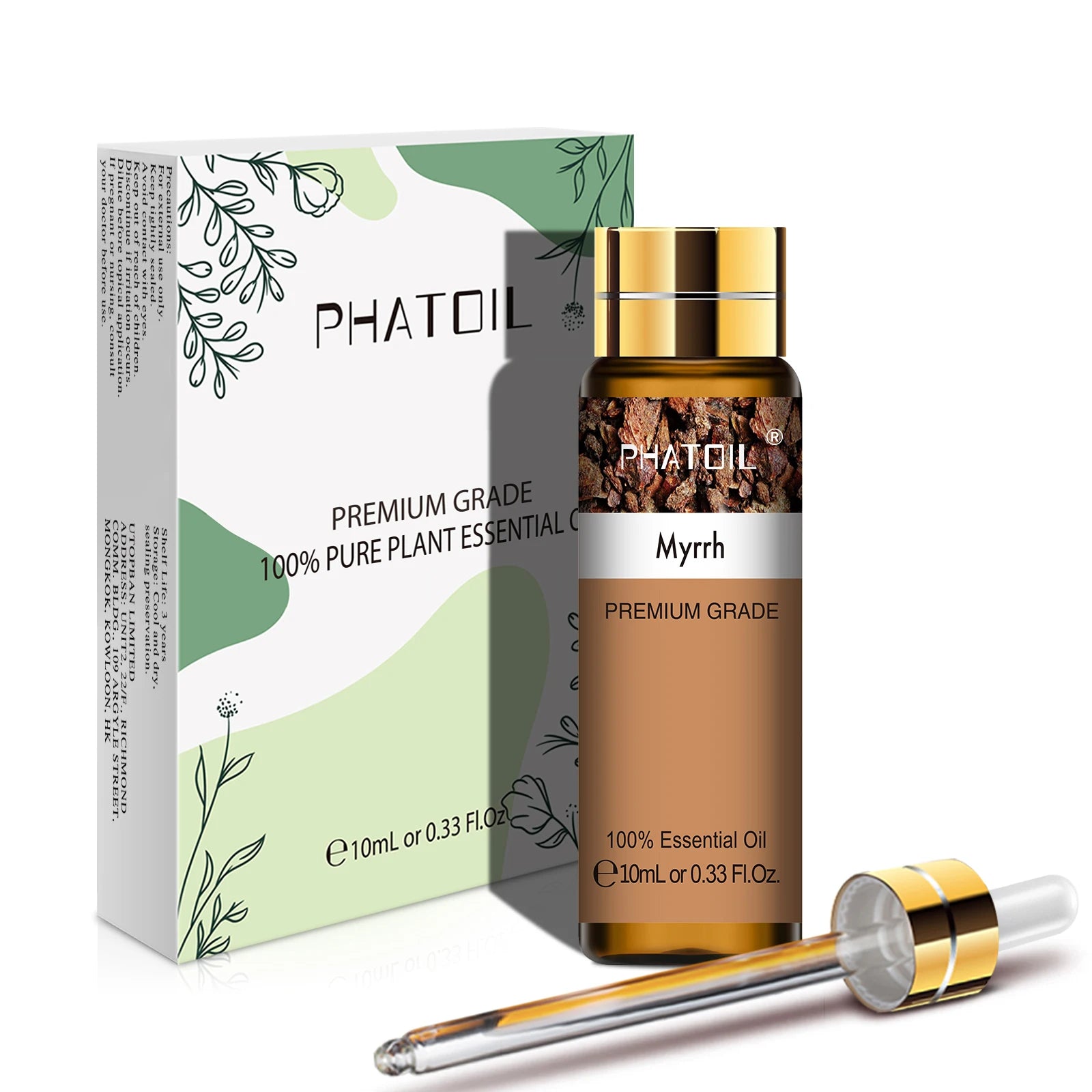 PHATOIL 10ML Rose Vanilla Neroli Spearmint  Pure Natural Essential Oils Diffuser Massage Spa Candles Soaps Aroma Fragrance Oil