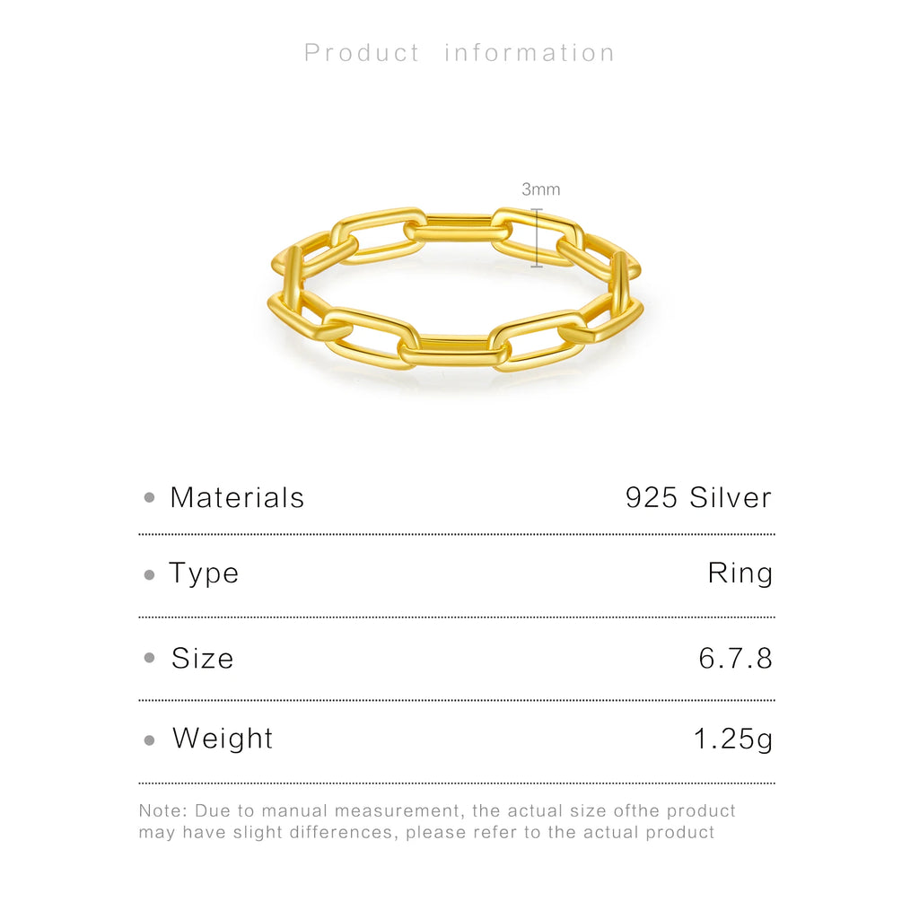ANDYWEN 925 Sterling Silver Chain Ring Women Fashion Luxury Rock Punk Jewelry Plain Horoscope Rings Jewelry for Party Jewels