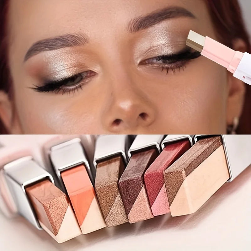 2 in 1 Pearly Highlighter Eyeshadow Stick Makeup Waterproof Long Lasting Glitter Eyeshadow Eyeliner Stick Eyes Makeup Cosmetics - My Store