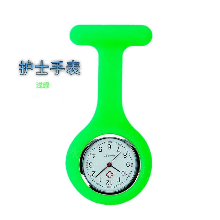 Mini Cute Pocket Watches Silicone Nurse Watch Brooch Tunic Fob Watch With Free Battery Doctor Medical Unisex Watches Clock