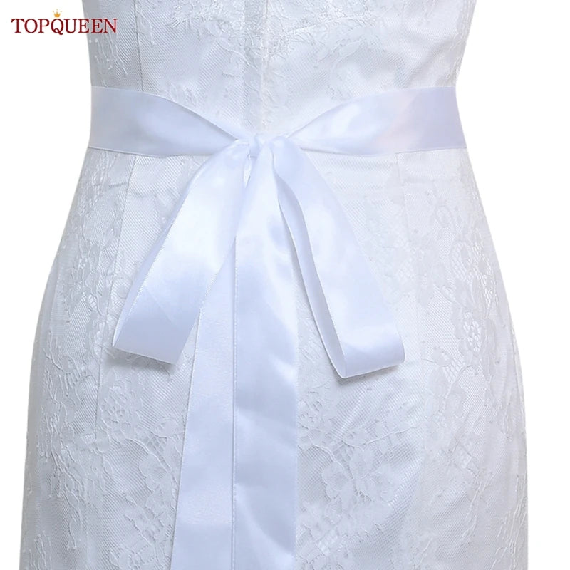 Topqueen Silver Rhinestone Belt Wedding Bride Belt Belts for Women Wide Rhinestones Appliques for Dresses Glitter Belt S04