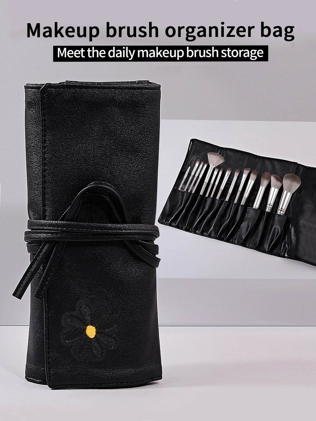 Professional Makeup Tools Set 15PCS Foundation Makeup Brush Face Wash Brush Set 9PCS Makeup Sponge Remover Puffs 1PCS Makeup Bag - My Store