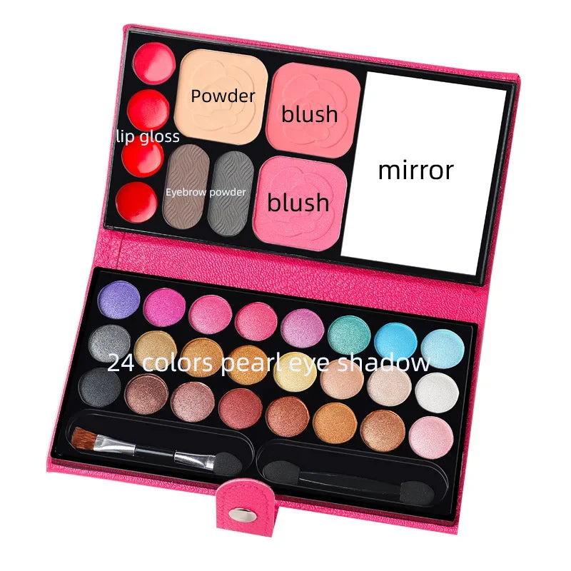 33 Colors Makeup Kit Eyeshadow Powder Blush Lipstick Pallets Long Lasting Girl Pan With Mirror Beginner Plate Cosmetics Makeup - My Store