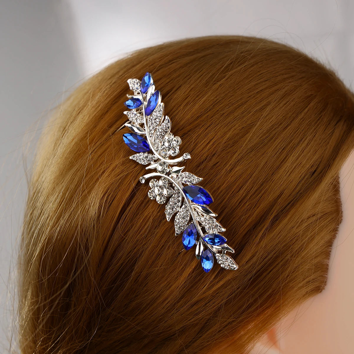 Dreamy Sapphie Blue  Wedding Headwear Hair Comb Bride Hair Accessories