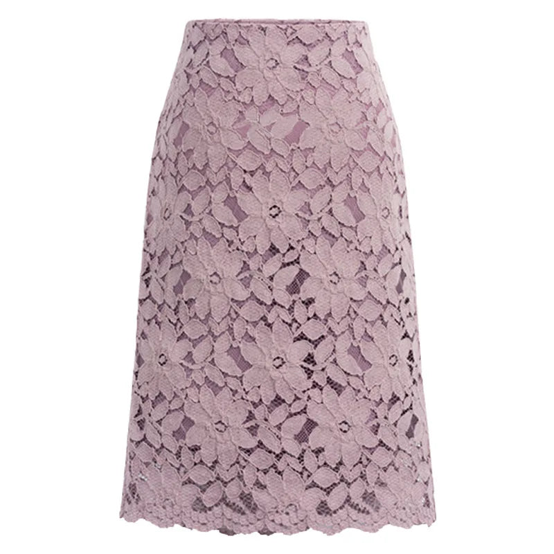 Women Skirt Summer Lace Elegant Office Skirts Womens Pencil Bandage Skirt for Women Skirts Knee-Length High Waist M-4xl