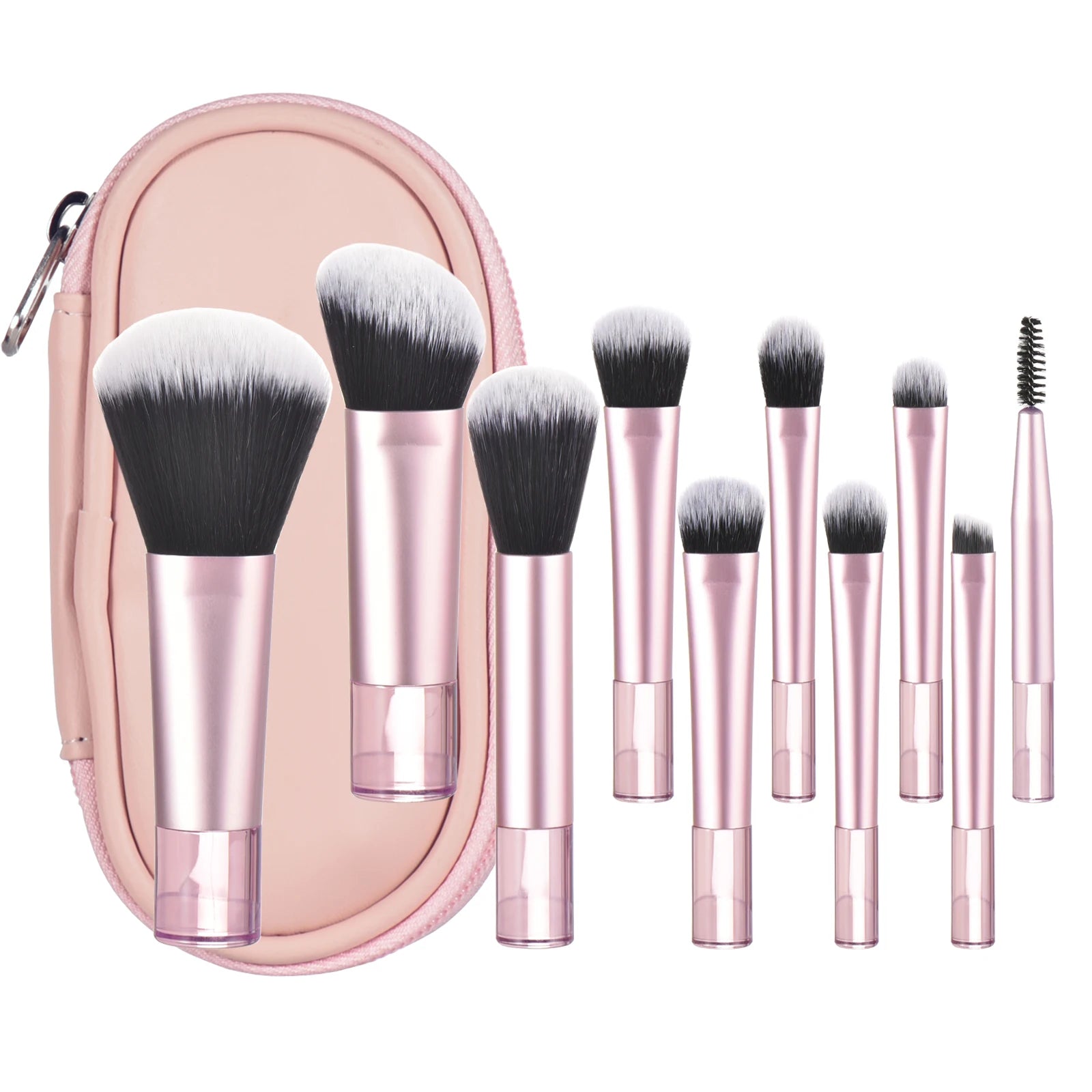10 Color Mini Makeup Brush Travel Portable Makeup Tool Makeup Puff - Palm Brush Professional Makeup Tool Set Christmas Gift - My Store