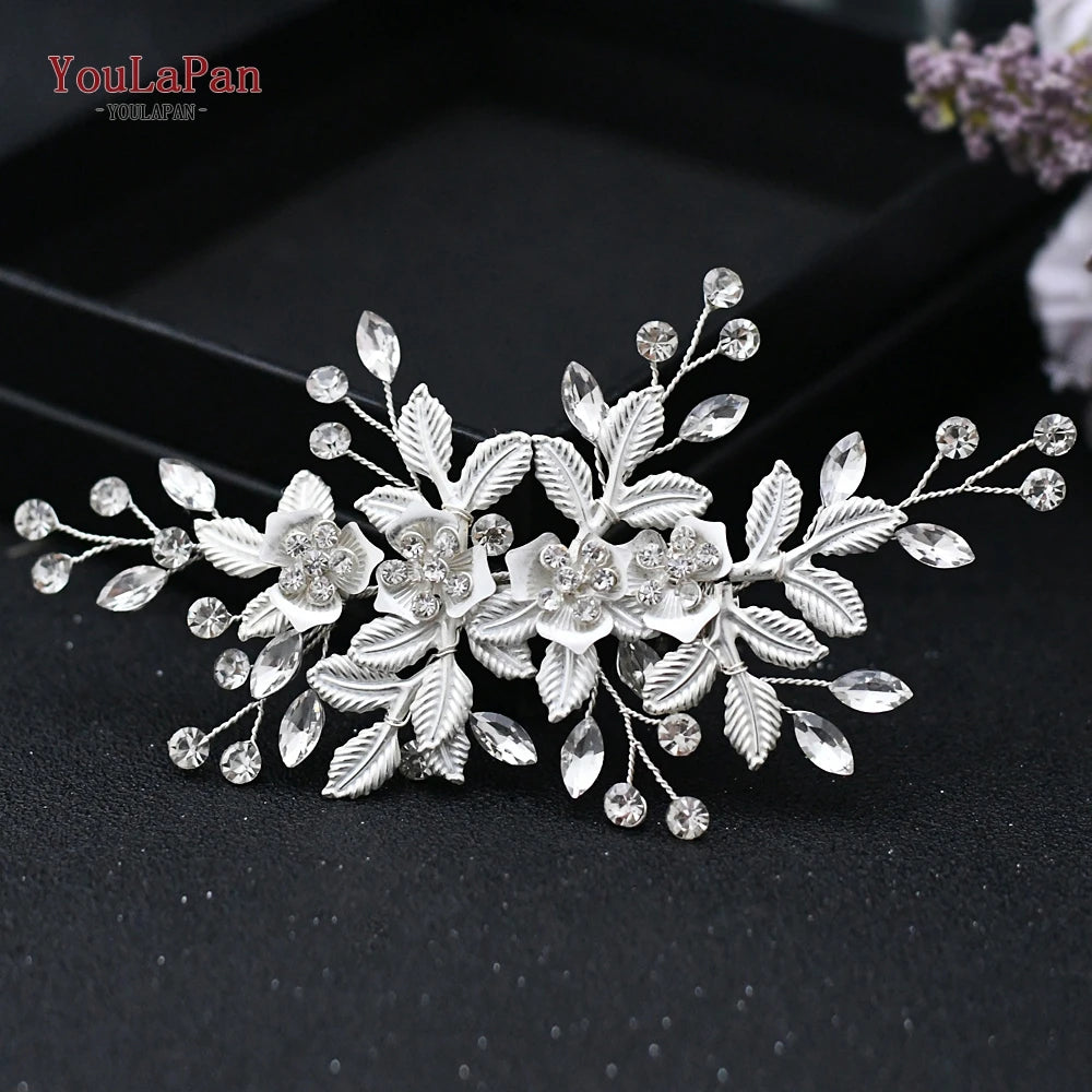 YouLaPan HP254 Wedding Hair Accessories Bridal Delicate Wire Headband Women Headpiece Bridal Handmade Crystal Hair Accessories