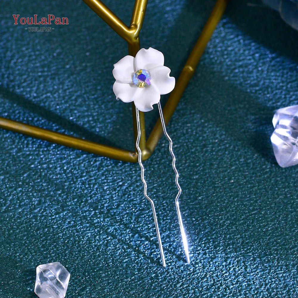 TOPQUEEN U Hair Pins Wedding Hair Accessories Rhinestone Headpieces Ladies Hairs Accessories Korean Women Hair Comb HP103-1