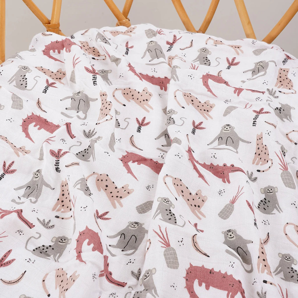HappyFlute  Bamboo Cotton Baby Muslin Swaddle Baby Blanket Soft Baby Towel Wrap