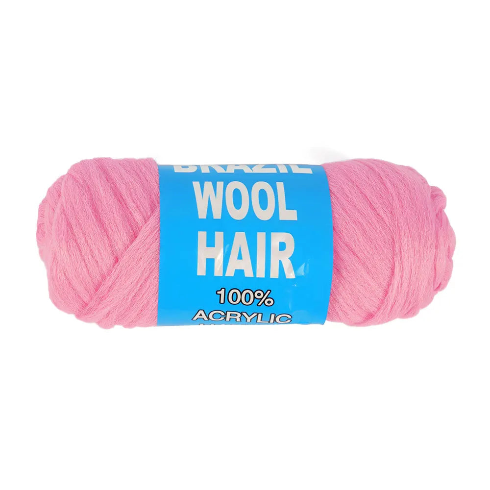 Synthetic Brazilian Wool Hair Extension for Women  African Low Temperature Senegalese Twist Faux Locs Wraps Jumbo Braiding Hair