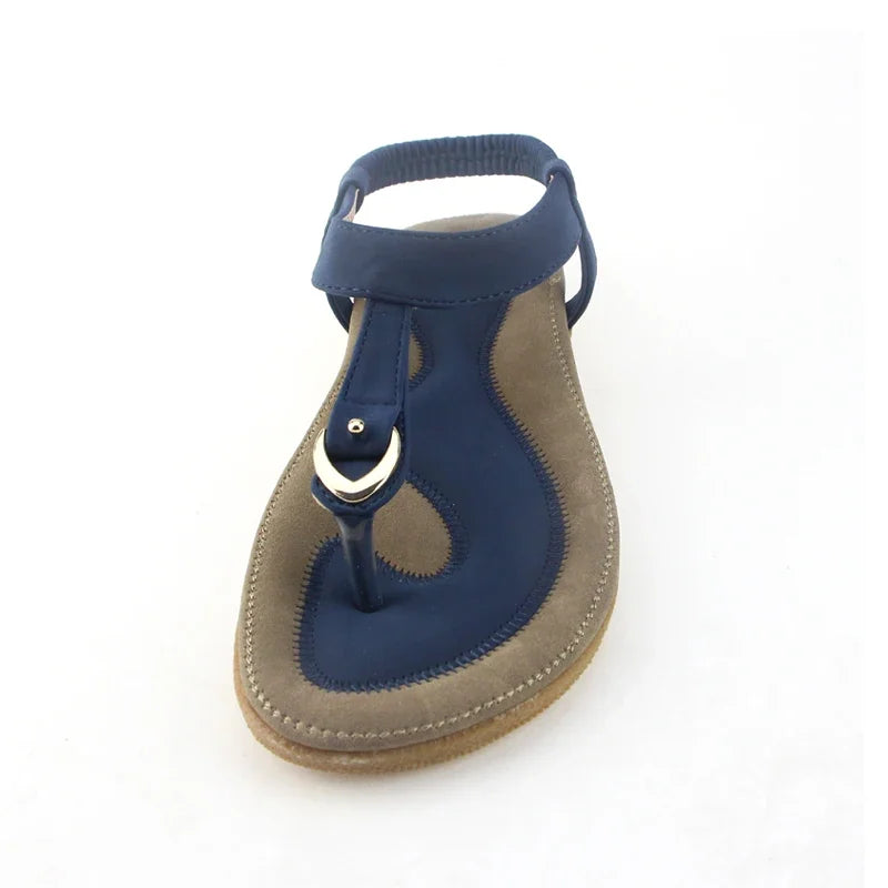 BEYARNE Size 35-42 New Women Sandal Flat Heel Sandalias Femininas Summer Casual Single Shoes Woman Soft Bottom Slippers Sandals