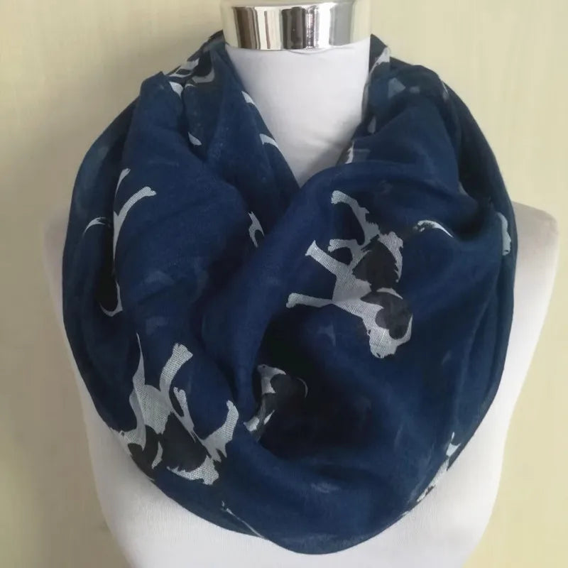 New Ladies Viscose Cotton Hedgehog Print Infinity Scarf for Women Variety of Animal Prints Circle Scarves Fashion Ring Scarfs
