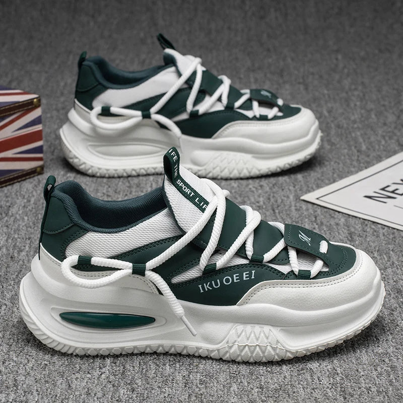 Sneakers for Men British Style Athletic Sneakers Male Sport Walking Sneaker Men Street Style Platform Shoes Male 2024