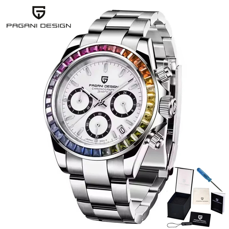 PAGANI DESIGN New Men Watches Quartz Business Watch Mens Watches Top Brand Luxury Watch Men Chronograph VK63