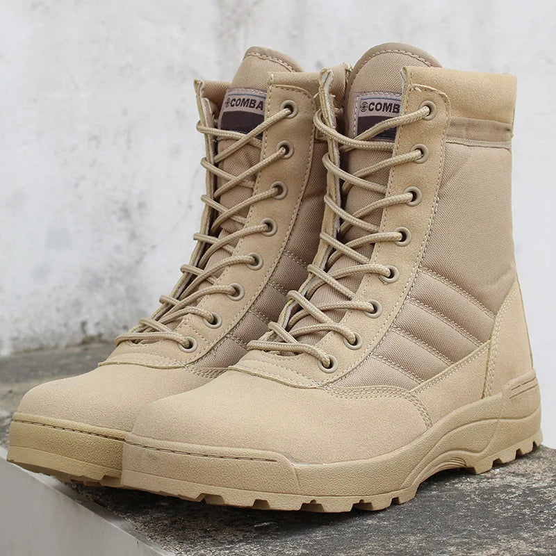 2025 New Tactical Boots Men Boots Special Force Desert Combat Male Boots Outdoor Hiking Boots Ankle Shoes Men Tactical Boots