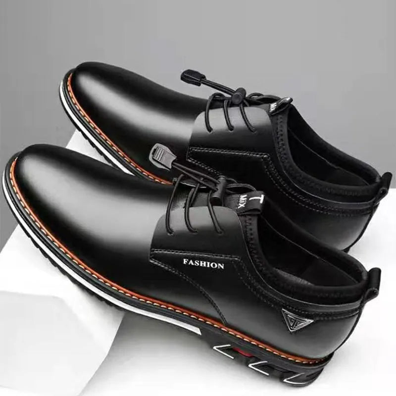 British Casual Single Shoes Leather Shoes Formal Shoes New Men Shoes Leather Cowhide Leather Shoes Men Comfortable Low-Top