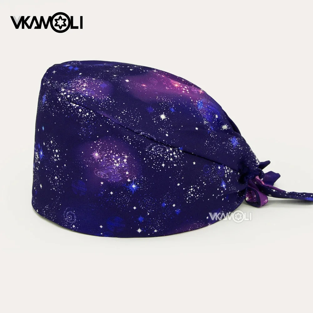 Wholesale Camouflage Print Women and Men Scrubs Caps Laboratory Health Service Station Work Cap Scrubs Hat Nursing Head Cap