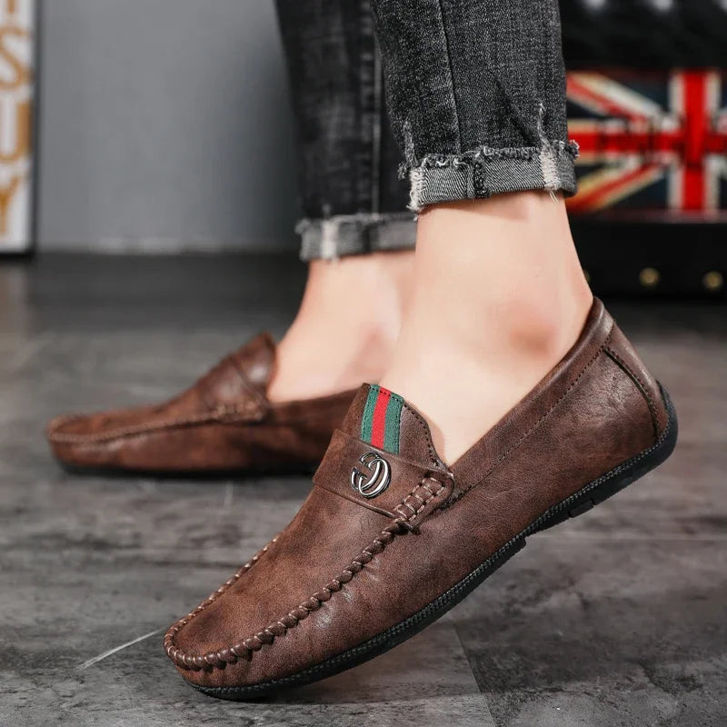 High Quality Breathable Slip on Men Driving Shoe Leather Men Casual Shoes Comfortable Light Men Loafers Formal Men Dress Shoes