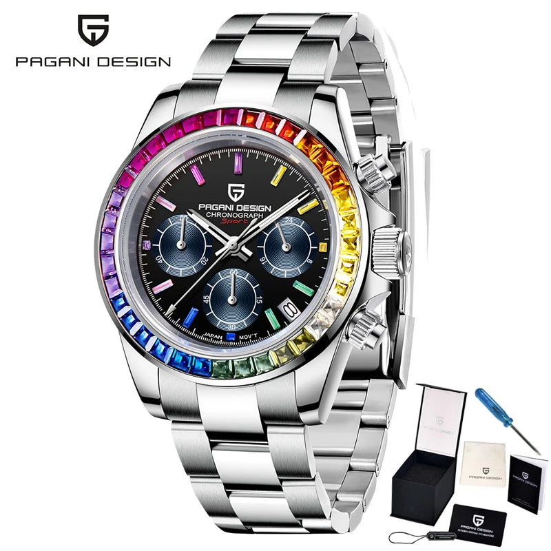 PAGANI DESIGN New Men Watches Quartz Business Watch Mens Watches Top Brand Luxury Watch Men Chronograph VK63
