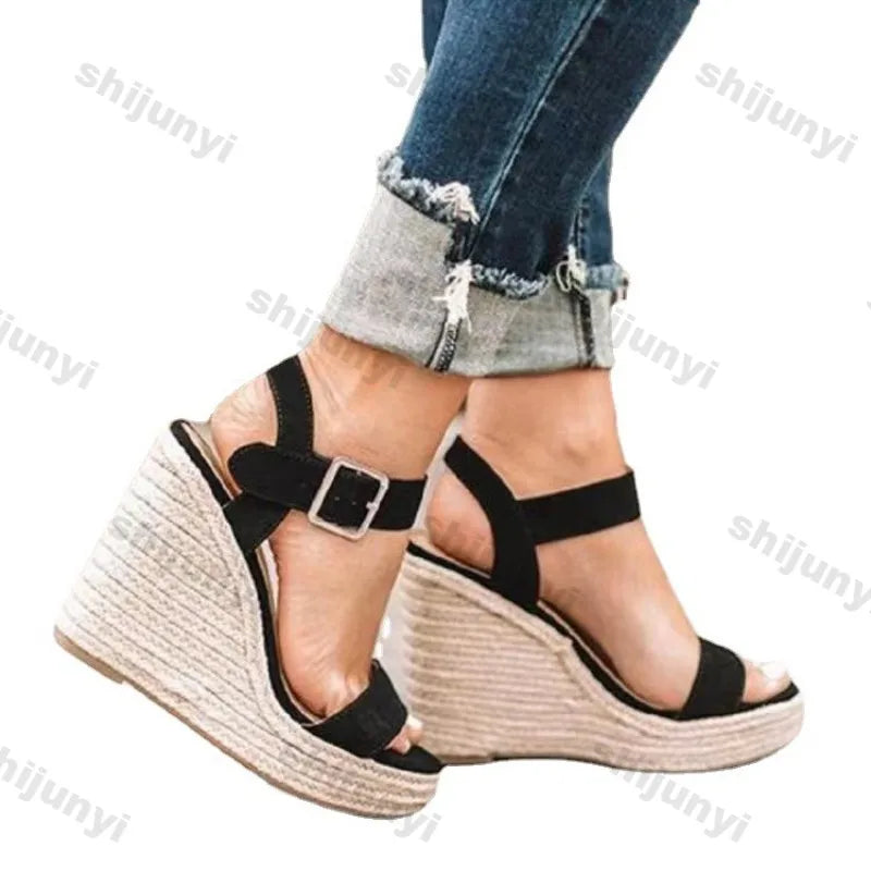Women Leisure Wedges Heeled Wedge Heel Serpentine Sandals  Summer New Sandals Party Platform High Heels Shoes Sandalias Mujer