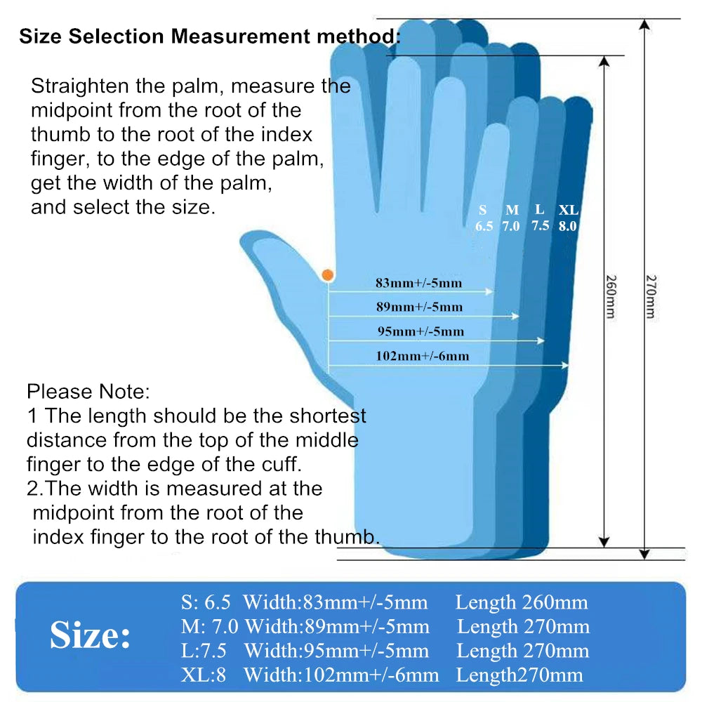 10/20Pairs Disposable Latex Surgical Gloves for Hospital Clinic Surgery Food Processing Laboratory Medical Rubber Sterile Gloves