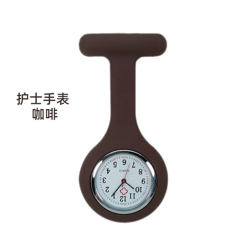 Mini Cute Pocket Watches Silicone Nurse Watch Brooch Tunic Fob Watch With Free Battery Doctor Medical Unisex Watches Clock