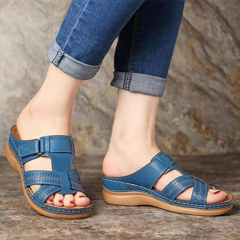 Women Sandals Soft Bottom Wedges Shoes for Women Summer Sandals Med Heels Platform Sandals Shoes Female Wedge Sandalias Mujer 43