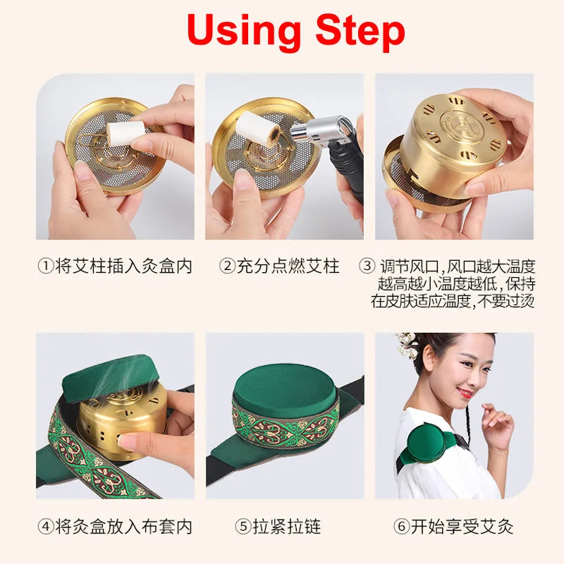 Moxa Stick Traditional Chinese Medical Heating Therapy Warm Meridian Burner Health Care Acupuntura Points Moxibustion Box