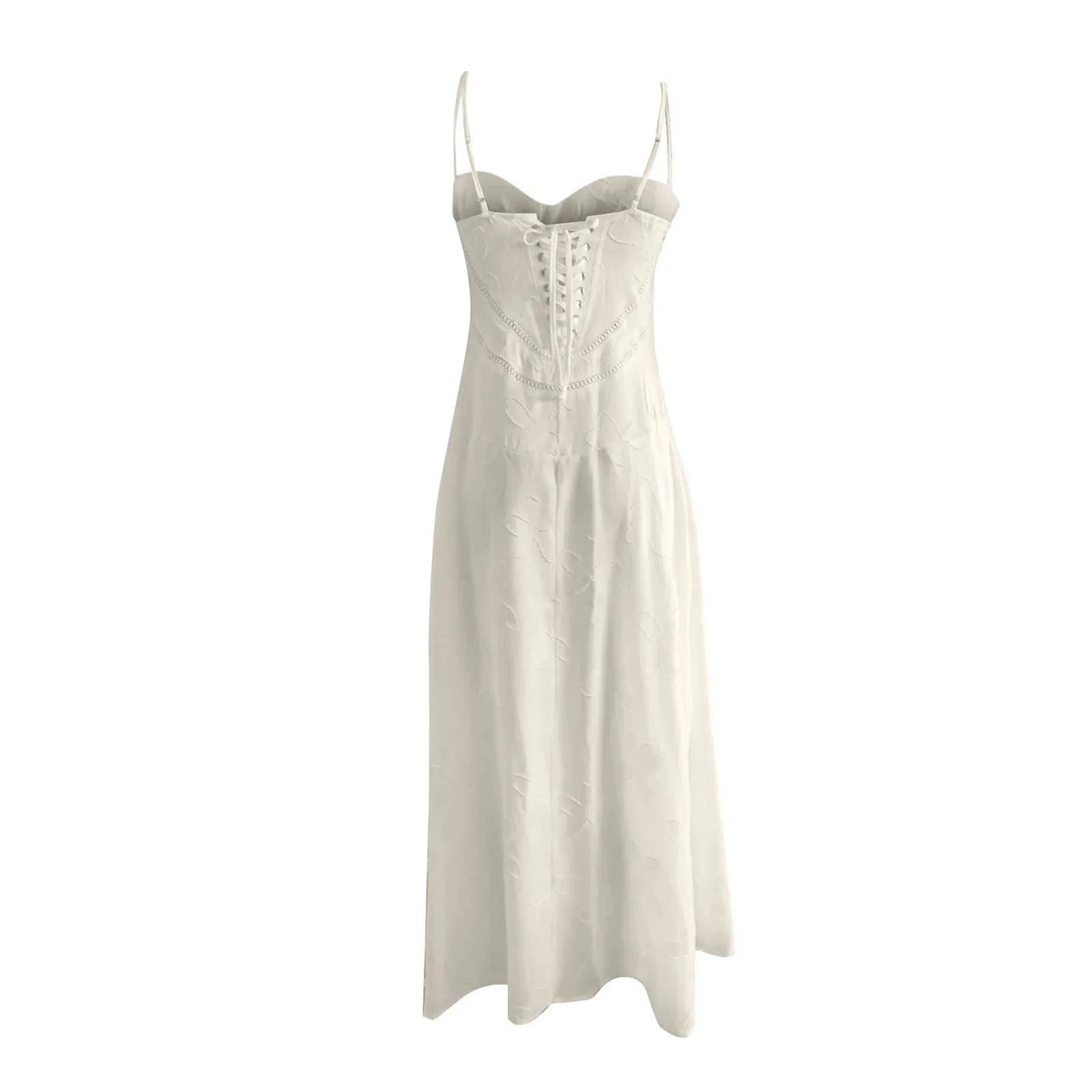 French Style Elegant Princess White Dresses Lace Spaghetti Strap Fairy Long Dresses Temperament Mermaid Dress Evening Prom Dress