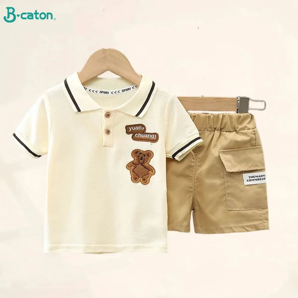 Children Clothing Mother Kids Clothes Children's Sets Boys T-Shirt Shorts Summer Cotton Short Sleeve Fashion Suit2PCS