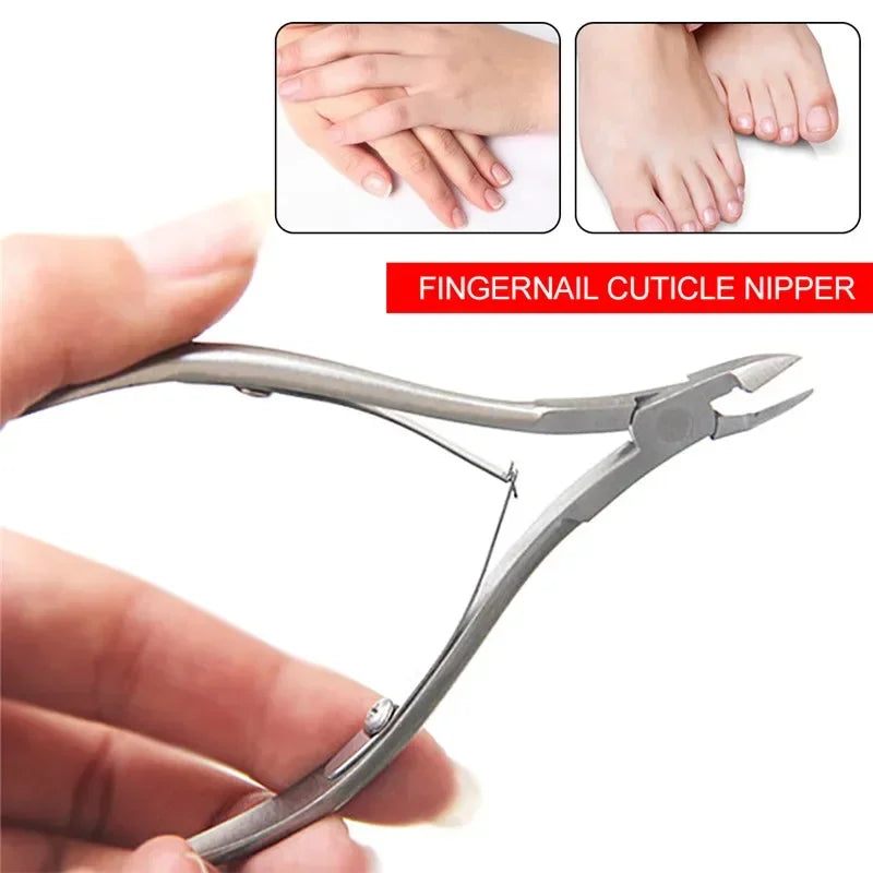 Stainless Steel Cuticle Nipper Professional Remover Scissors Finger Care Manicure Nail Clipper Dead Skin Tools Gold and Sliver