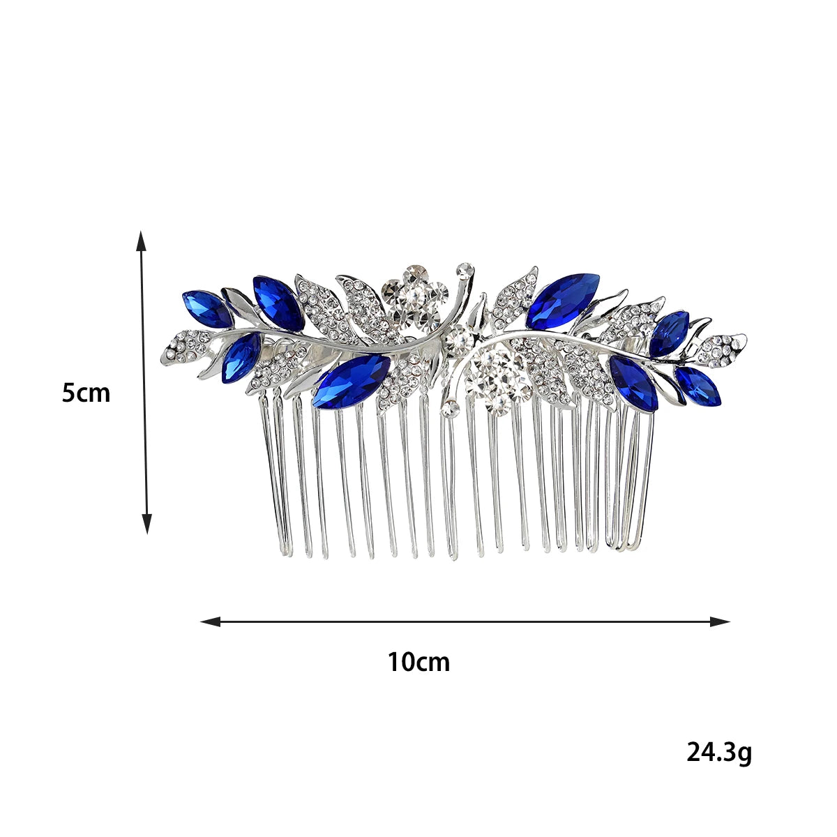Dreamy Sapphie Blue  Wedding Headwear Hair Comb Bride Hair Accessories