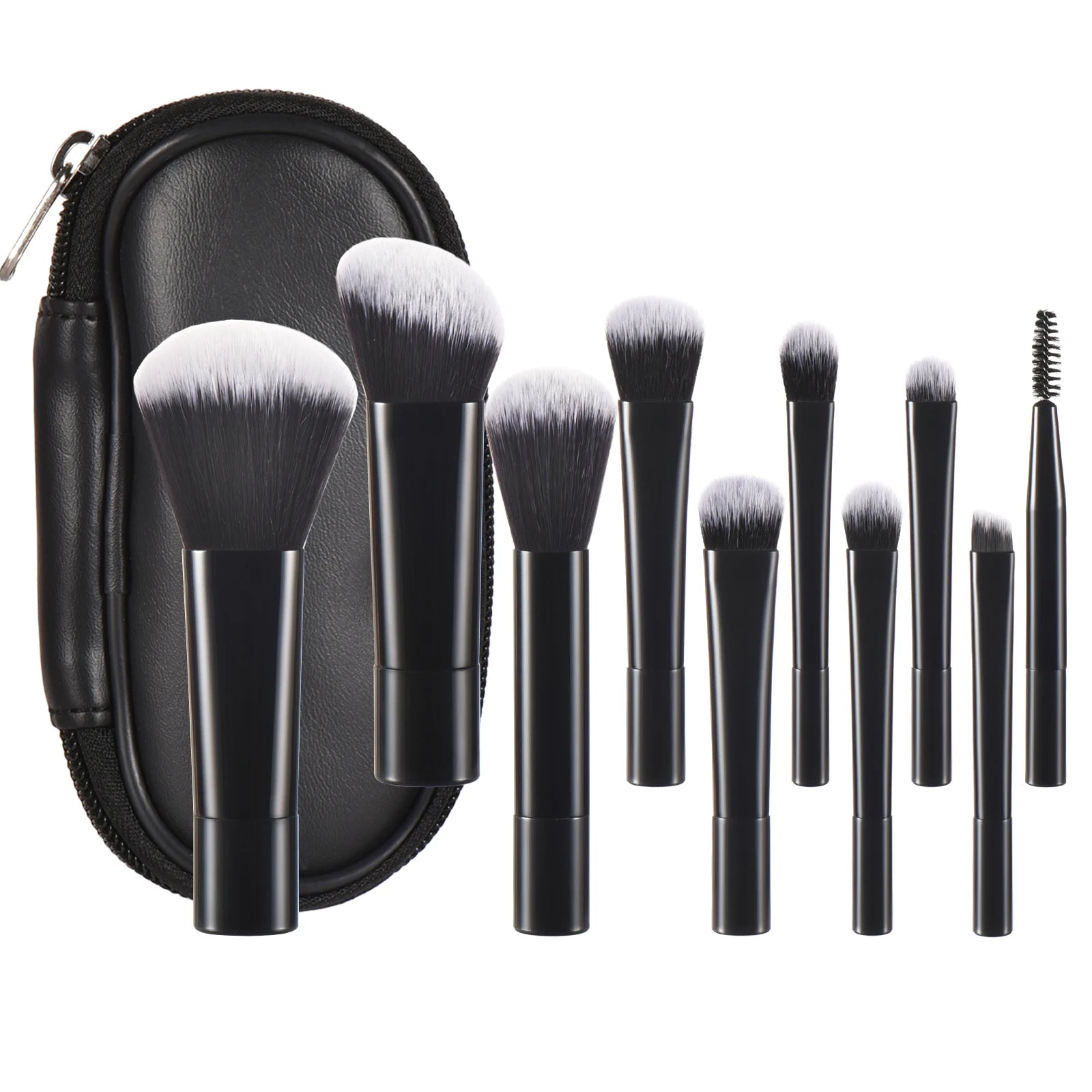 10 Color Mini Makeup Brush Travel Portable Makeup Tool Makeup Puff - Palm Brush Professional Makeup Tool Set Christmas Gift - My Store