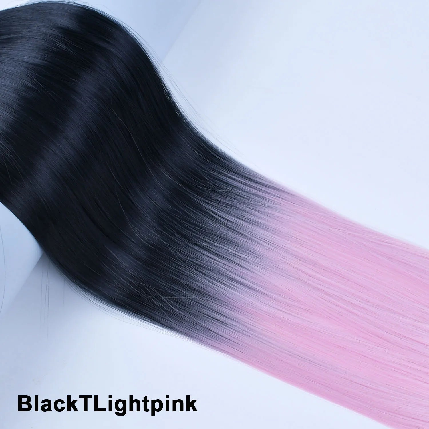 Women's Synthetic  String  Hair Extension No Clips No Glue Long Straight Invisible Hair Extensions Ombre Color Hairpiece